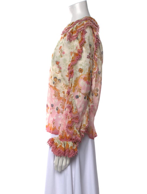 Zimmermann Floral Print Scoop Neck Blouse