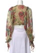 Zimmermann Silk Floral Print Crop Top