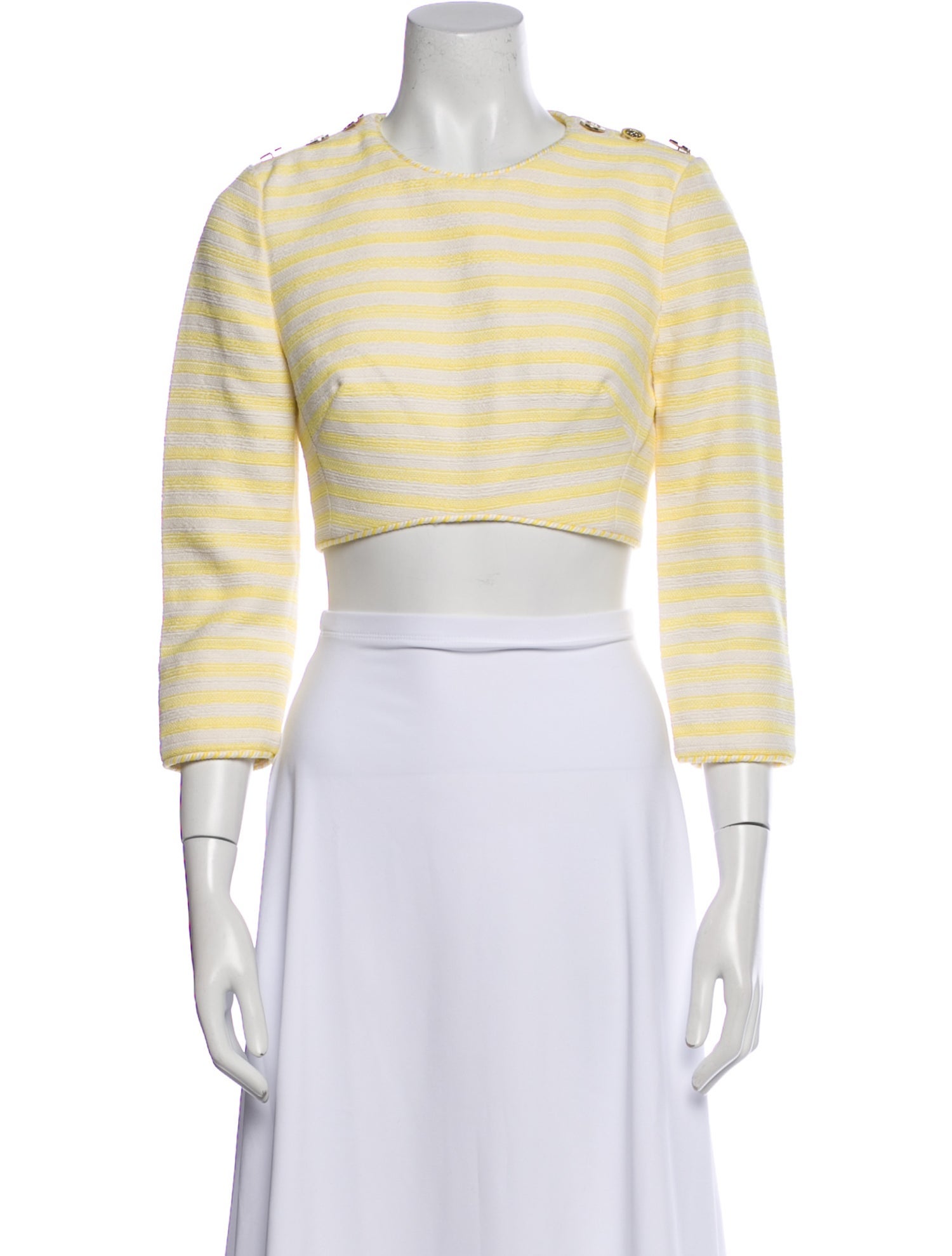 Zimmermann Striped Crew Neck Crop Top w/ Tags