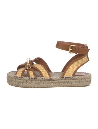 Zimmermann Leather Striped Espadrilles