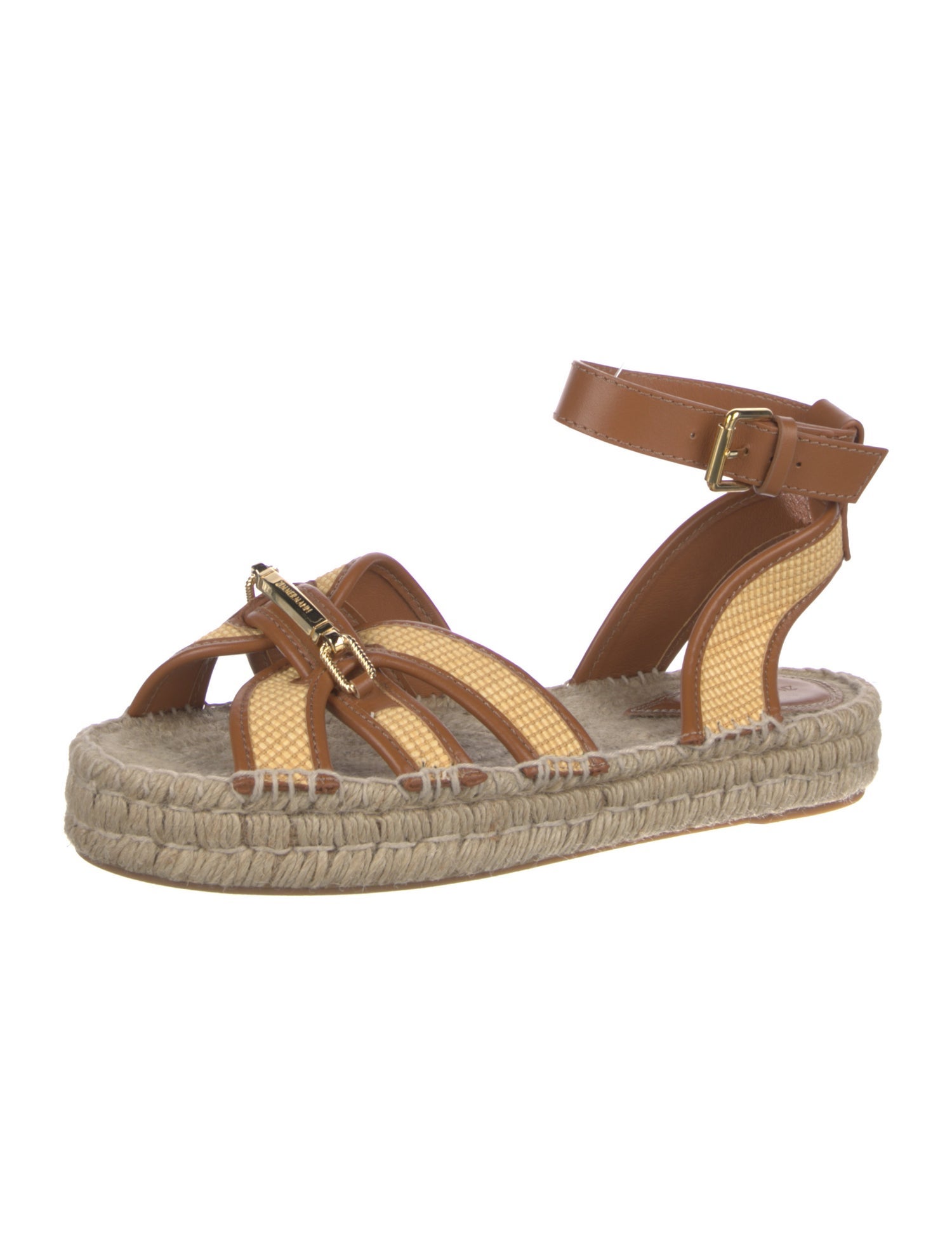 Zimmermann Leather Striped Espadrilles