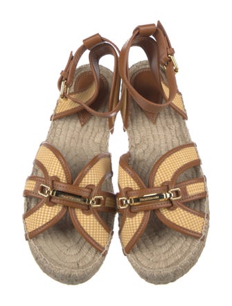 Zimmermann Leather Striped Espadrilles