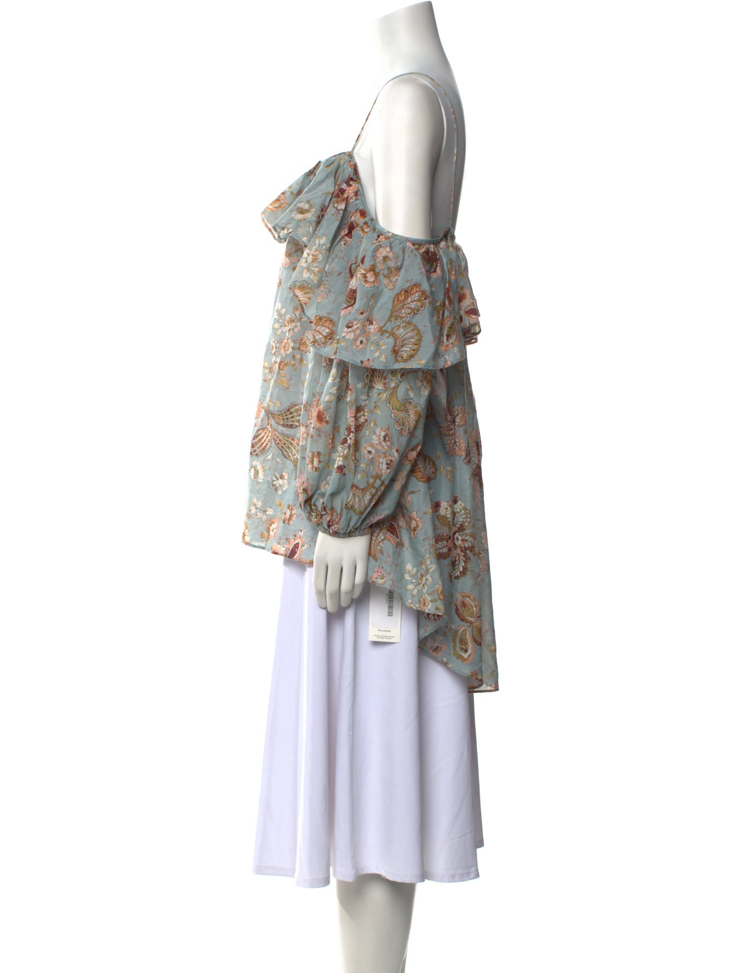 Zimmermann Floral Print Square Neckline Blouse