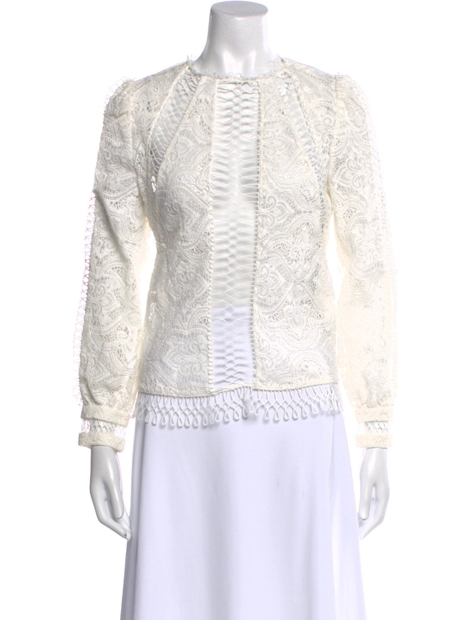 Zimmermann Lace Pattern Crew Neck Sweatshirt