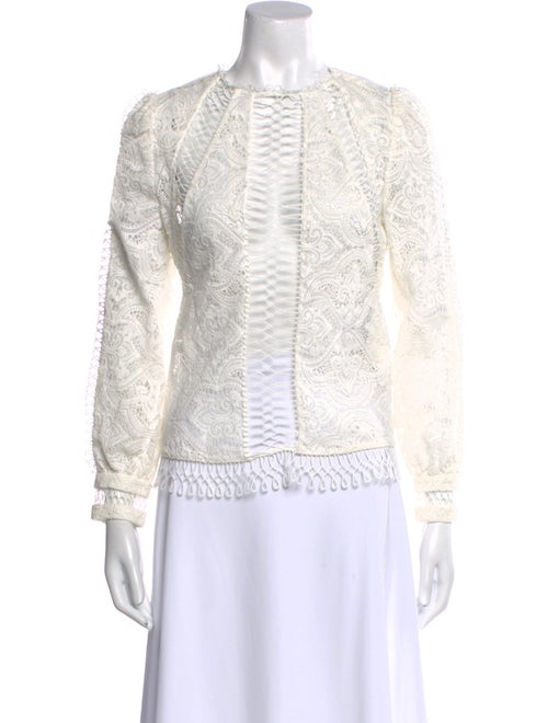 Zimmermann Lace Pattern Crew Neck Sweatshirt