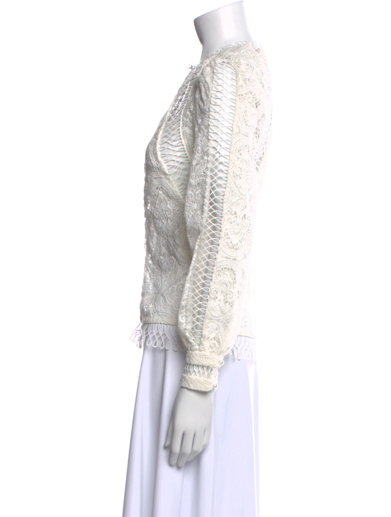 Zimmermann Lace Pattern Crew Neck Sweatshirt