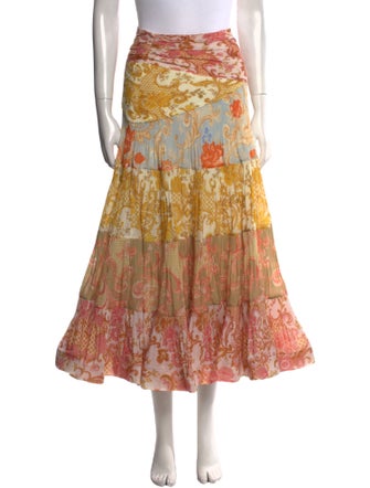 Zimmermann Floral Print Midi Length Skirt