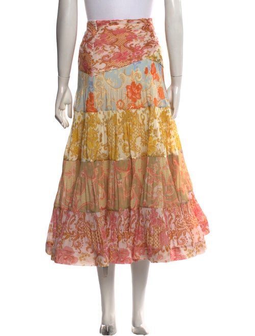 Zimmermann Floral Print Midi Length Skirt