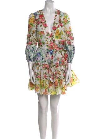 Zimmermann Floral Print Mini Dress