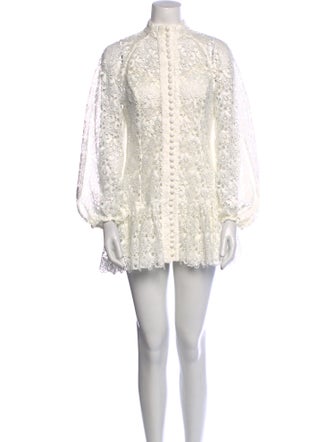 Zimmermann Mock Neck Mini Dress