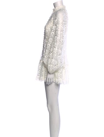 Zimmermann Mock Neck Mini Dress