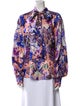 Zimmermann Silk Floral Print Button-Up Top