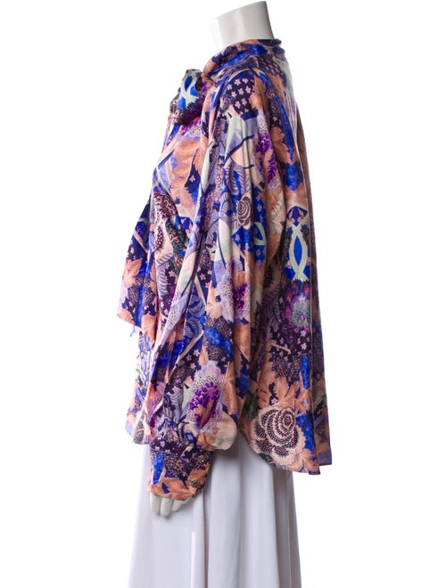 Zimmermann Silk Floral Print Button-Up Top