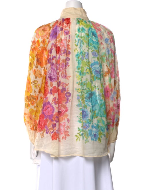 Zimmermann Linen Floral Print Blouse