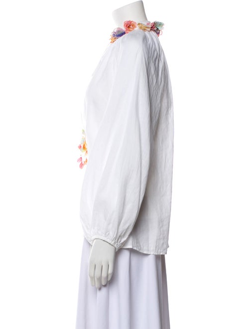 Zimmermann Mock Neck Long Sleeve Blouse