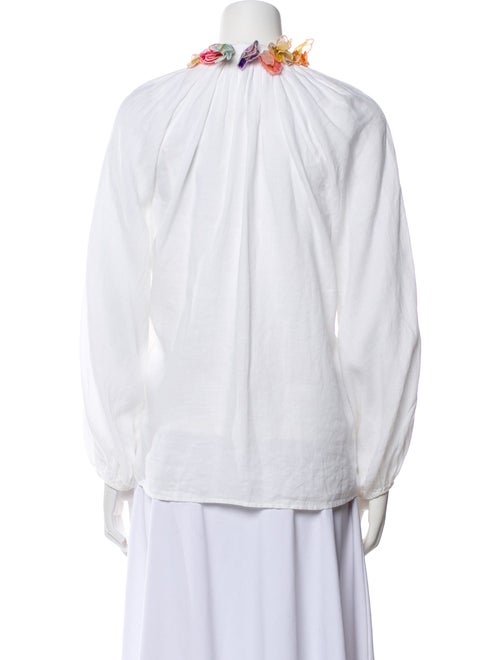 Zimmermann Mock Neck Long Sleeve Blouse