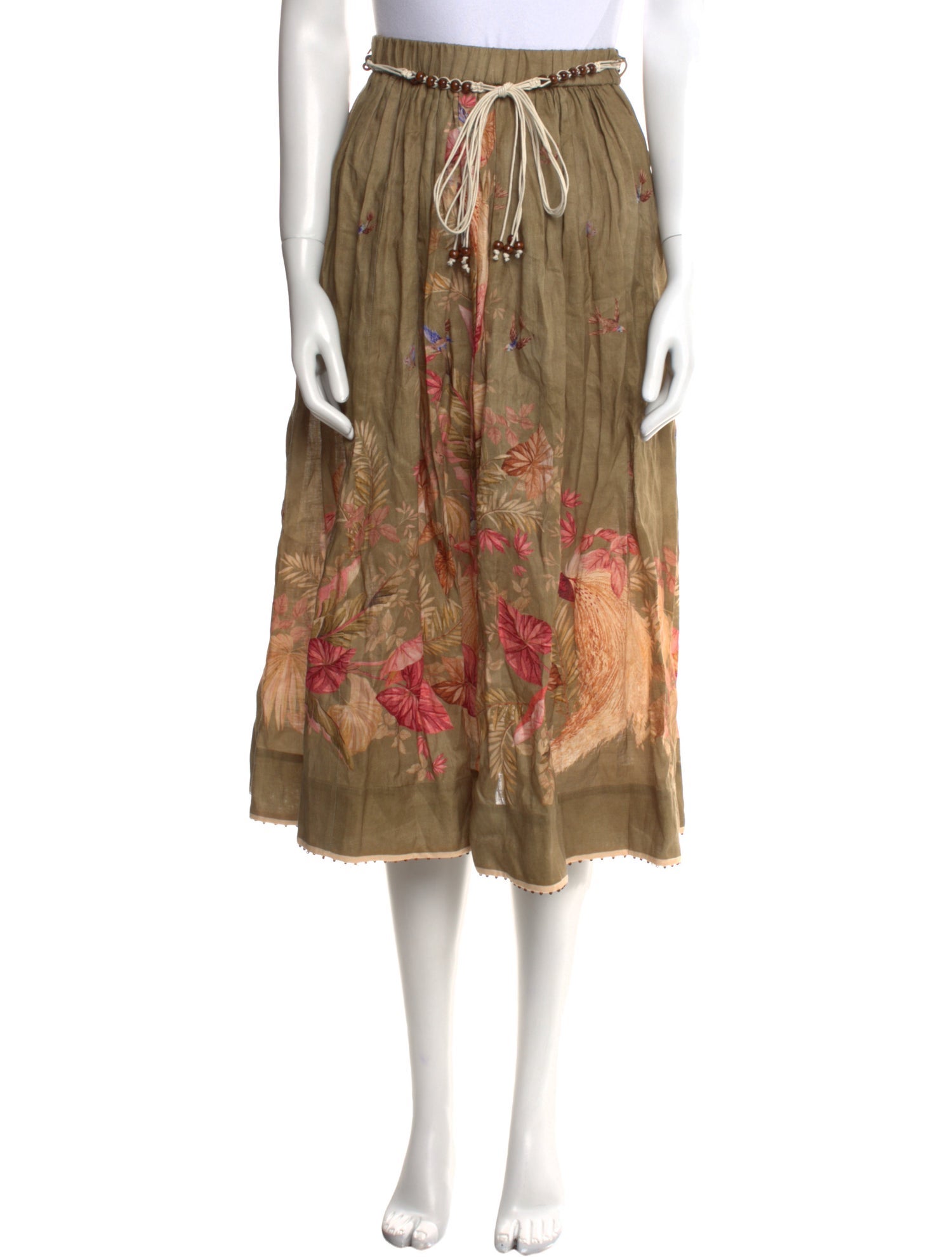 Zimmermann Linen Midi Length Skirt