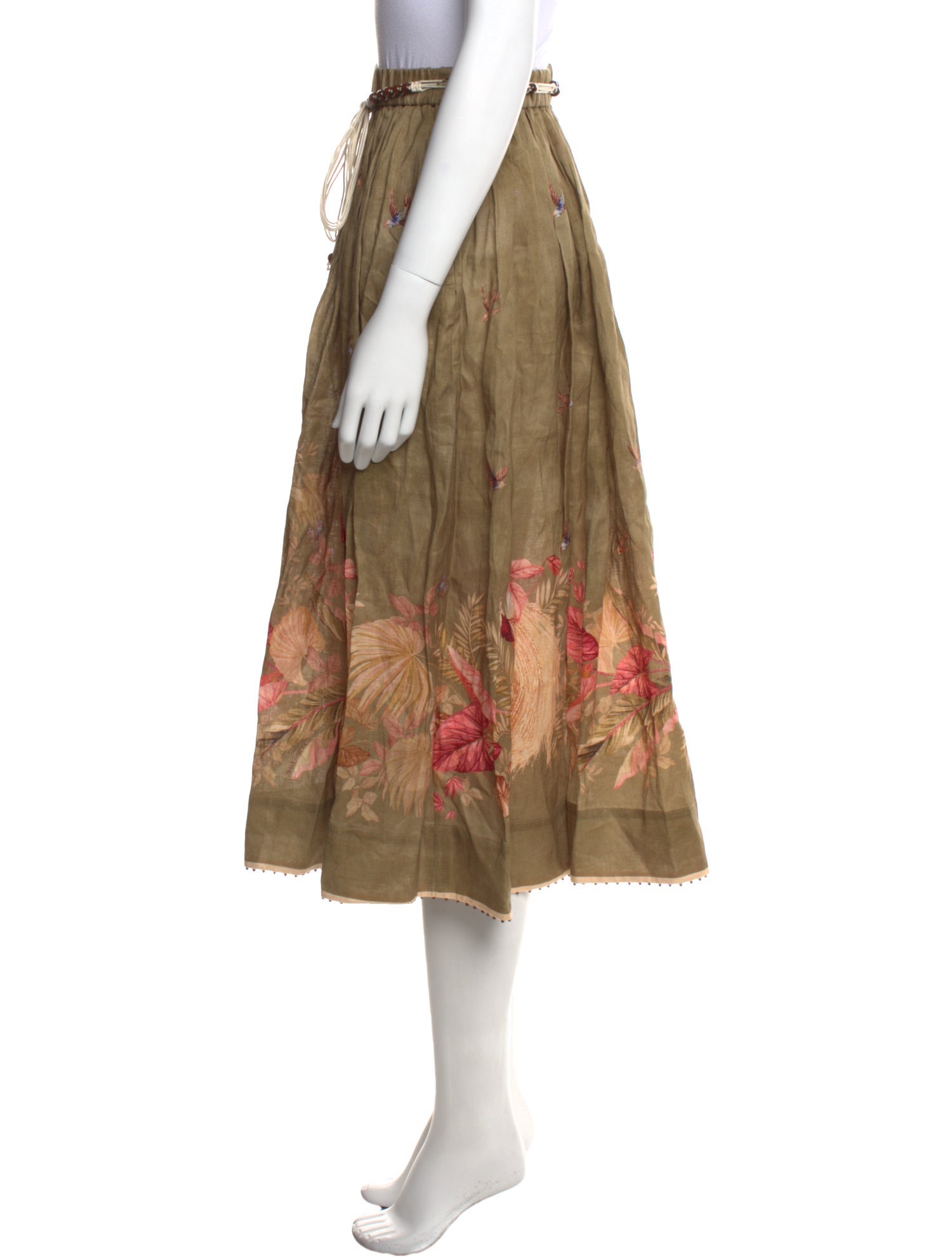 Zimmermann Linen Midi Length Skirt