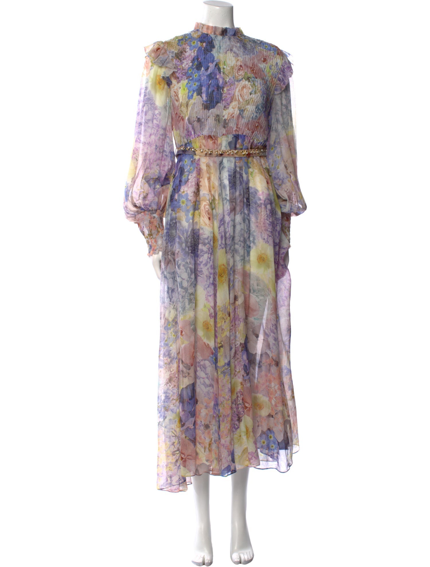 Zimmermann Floral Print Midi Length Dress