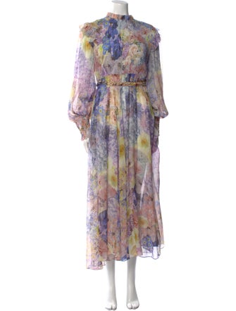 Zimmermann Floral Print Midi Length Dress