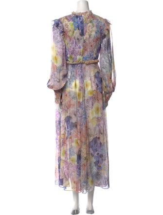 Zimmermann Floral Print Midi Length Dress