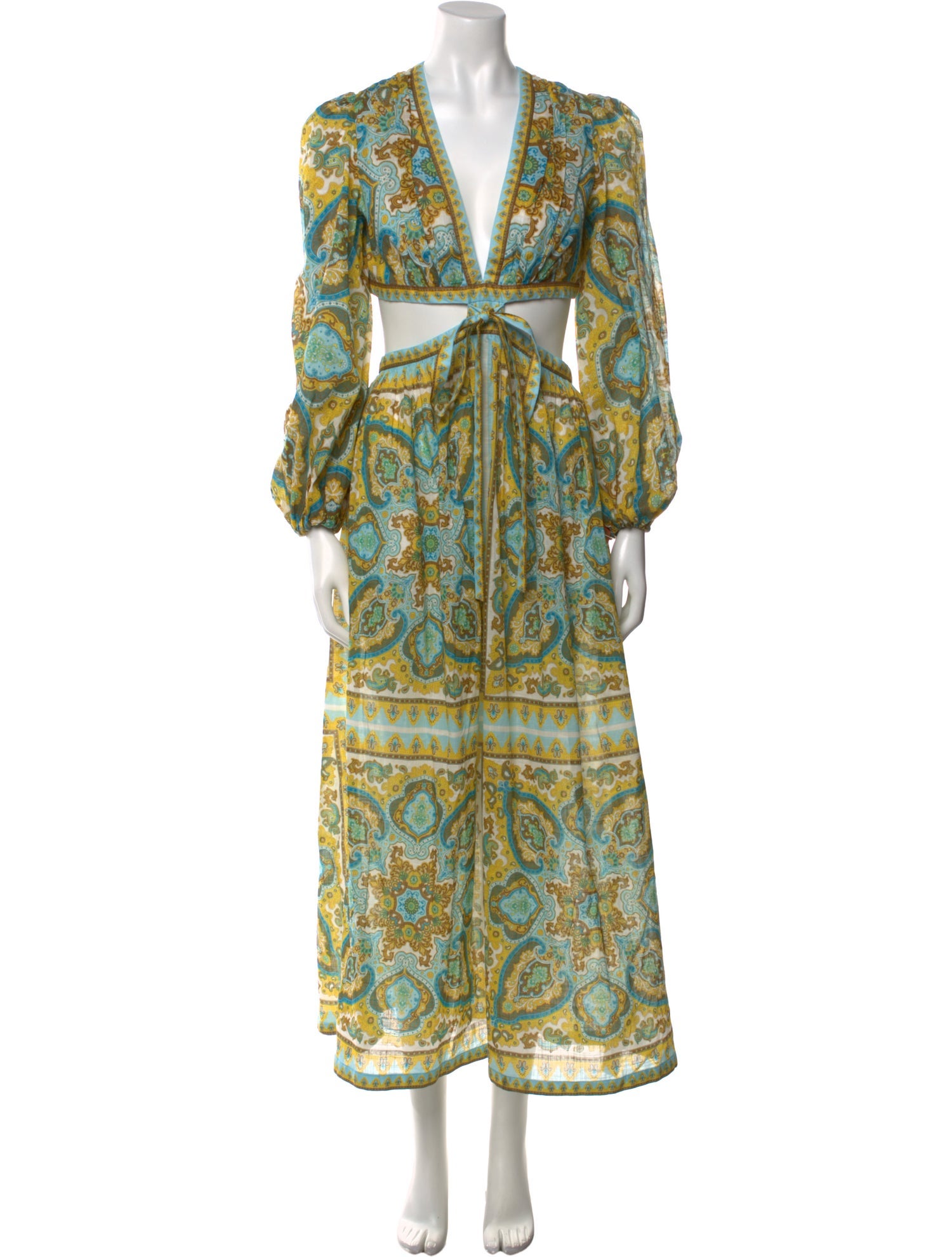 Zimmermann Paisley Print Long Dress