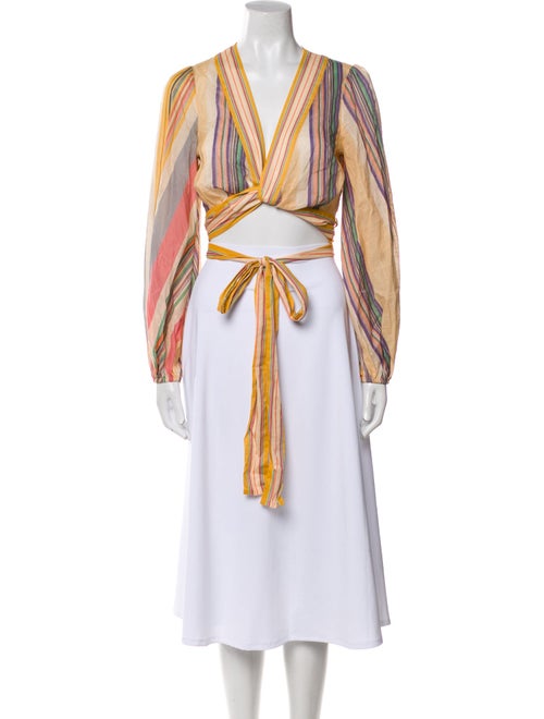 Zimmermann Striped V-Neck Blouse