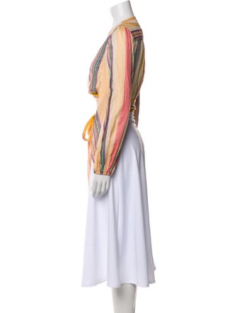 Zimmermann Striped V-Neck Blouse