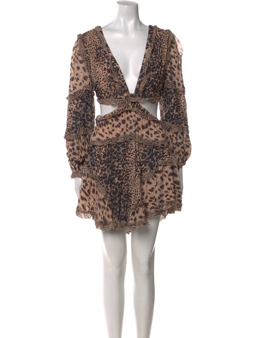 Zimmermann Animal Print Mini Dress