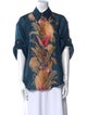 Zimmermann Silk Floral Print Button-Up Top