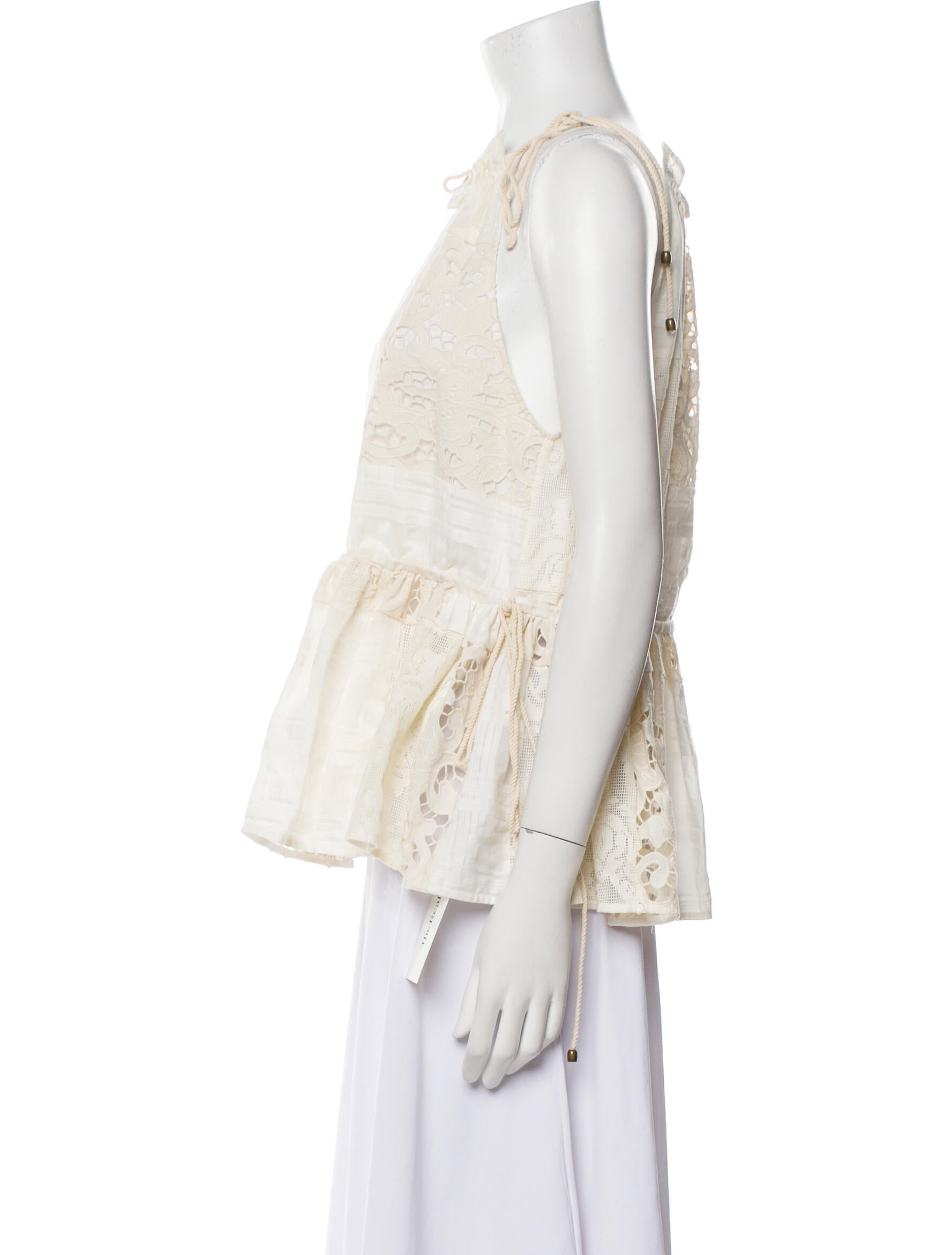 Zimmermann Square Neckline Sleeveless Blouse