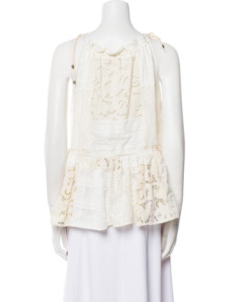 Zimmermann Square Neckline Sleeveless Blouse