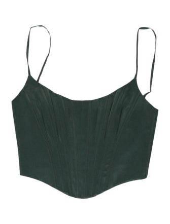 Zimmermann Silk Square Neckline Crop Top