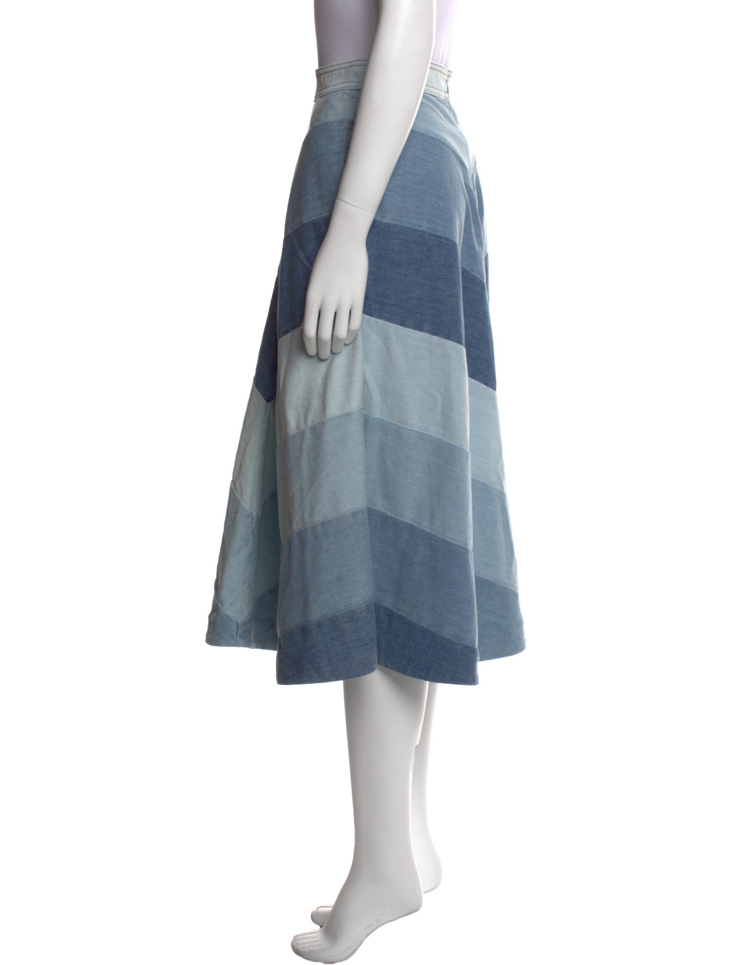 Zimmermann Striped Midi Length Skirt