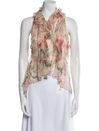 Zimmermann Silk Floral Print Blouse