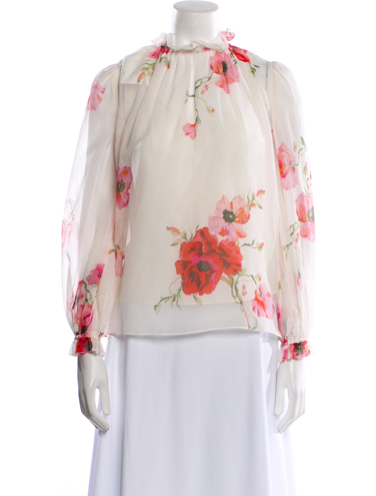 Zimmermann Silk Floral Print Blouse