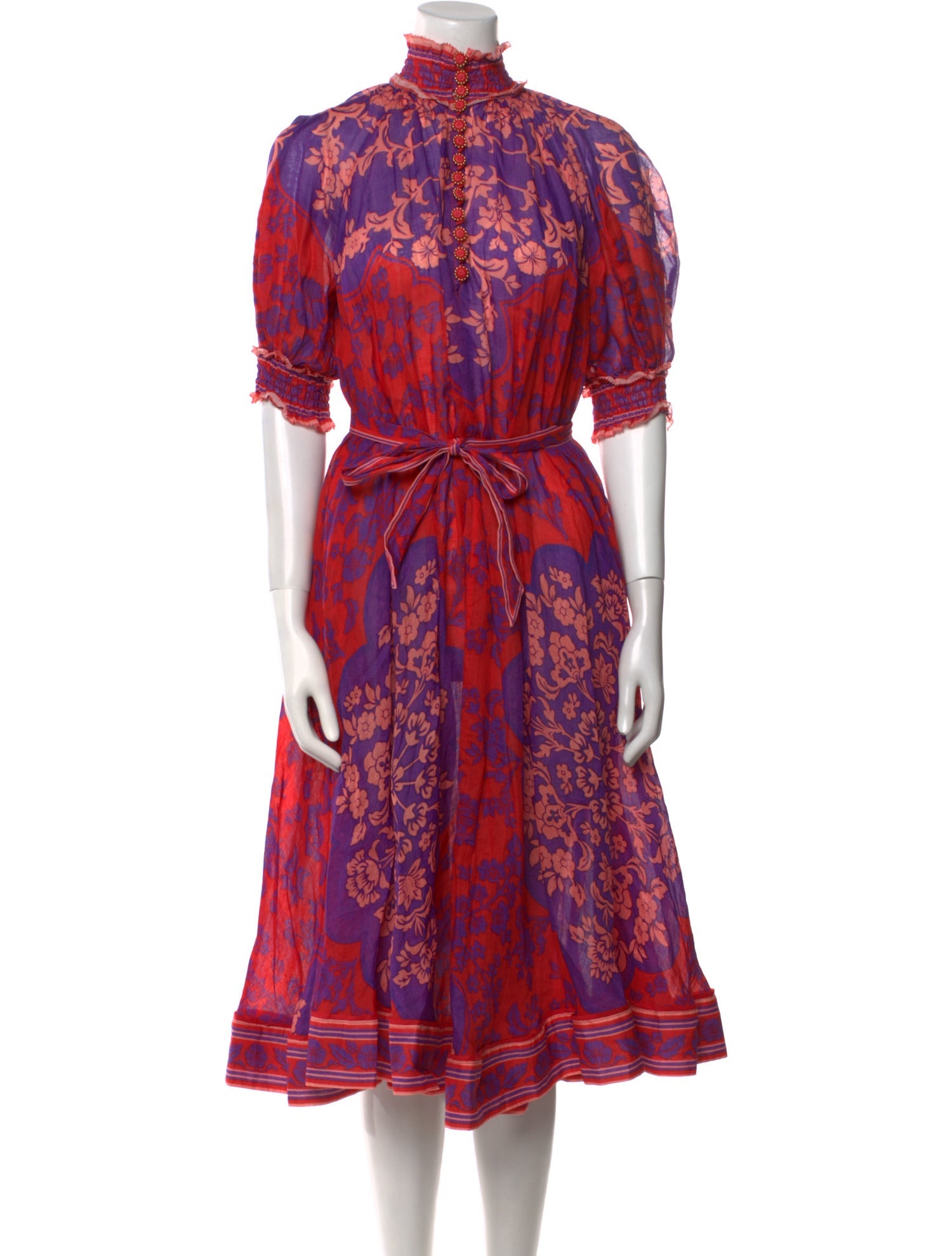 Zimmermann Floral Print Midi Length Dress