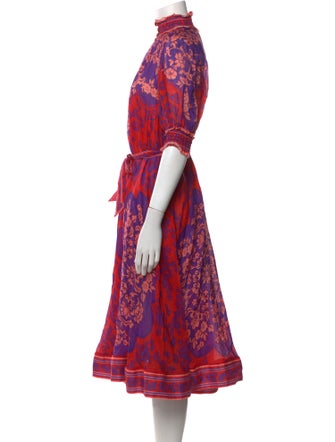 Zimmermann Floral Print Midi Length Dress