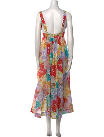 Zimmermann Floral Print Midi Length Dress