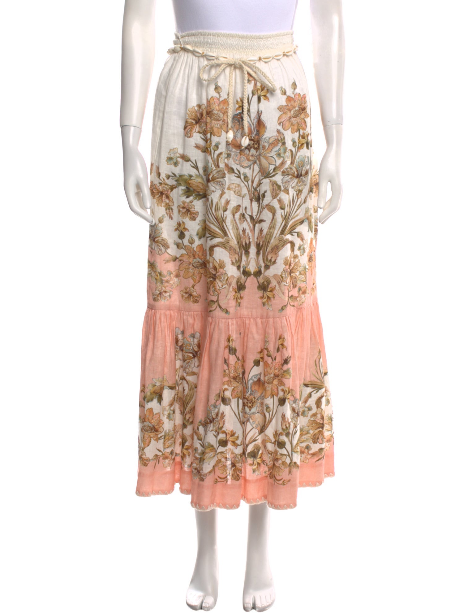 Zimmermann Linen Midi Length Skirt w/ Tags