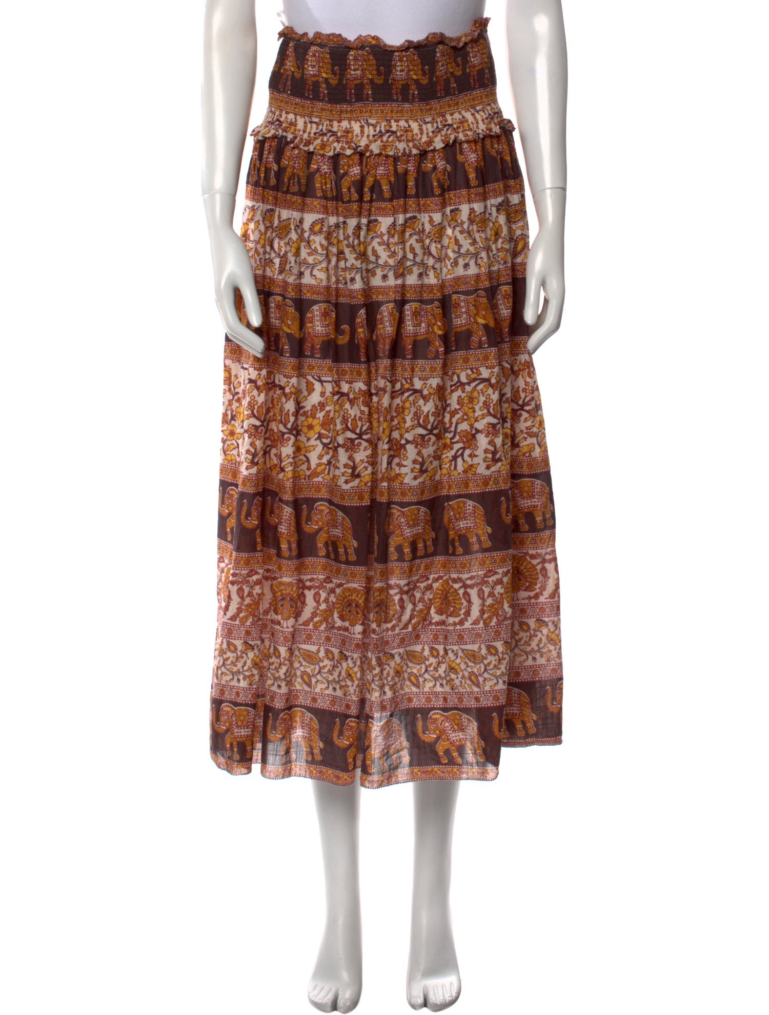 Zimmermann Printed Midi Length Skirt
