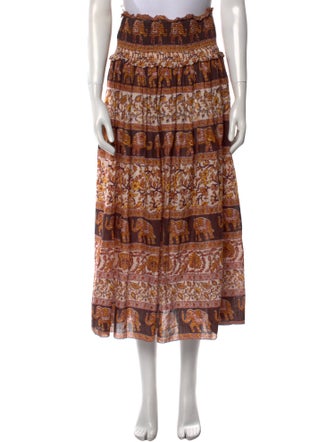 Zimmermann Printed Midi Length Skirt