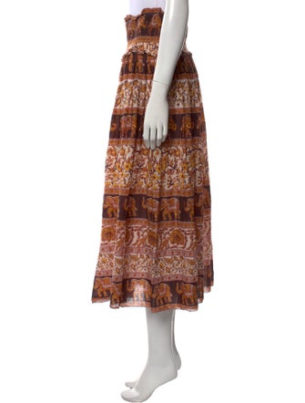 Zimmermann Printed Midi Length Skirt