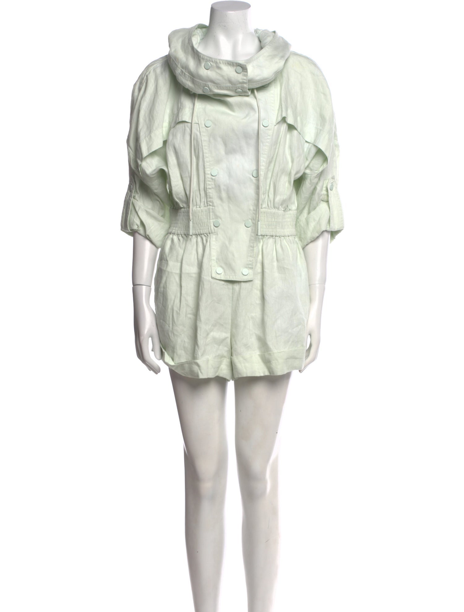 Zimmermann Linen Cowl Neck Romper