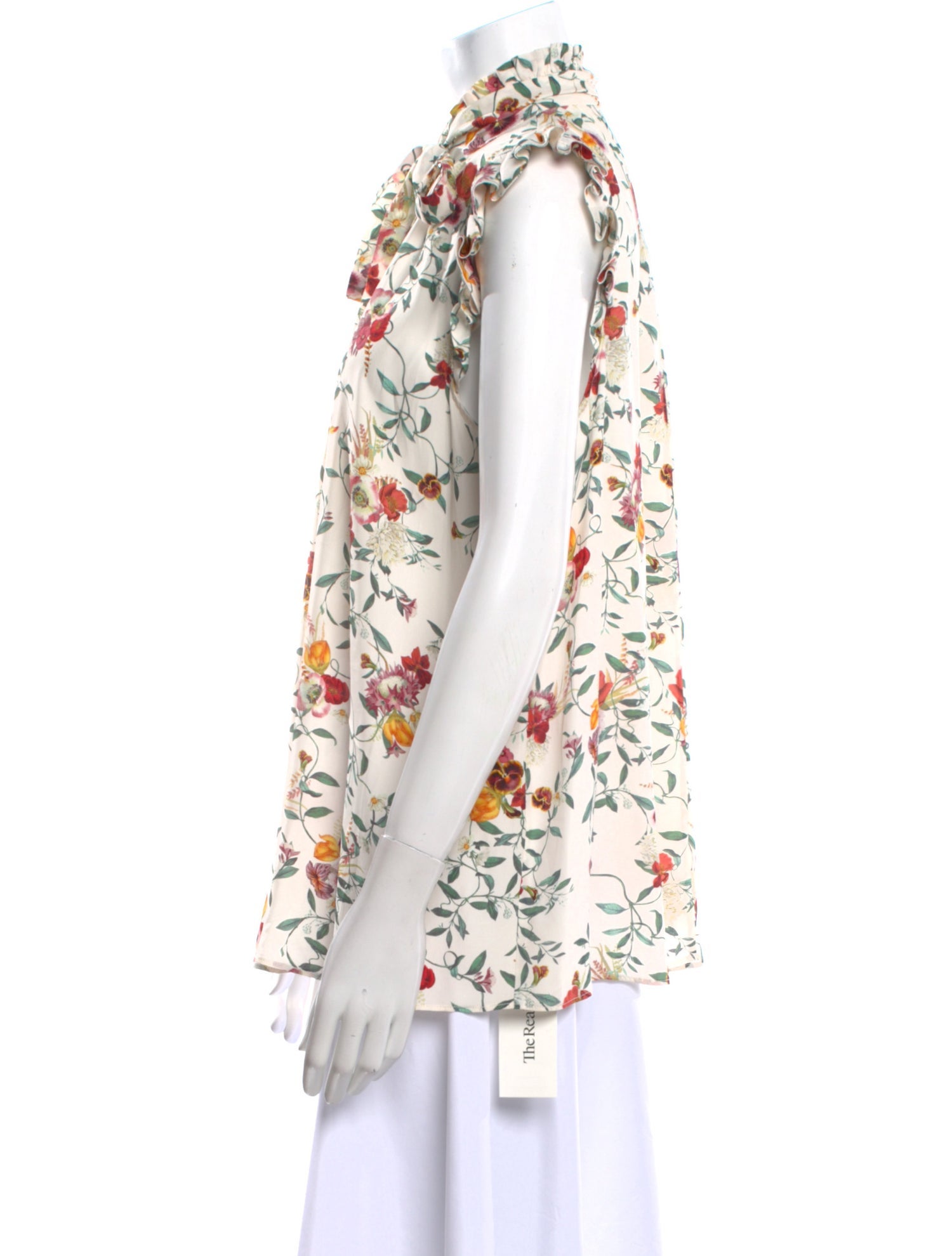Zimmermann Floral Print Mock Neck Blouse