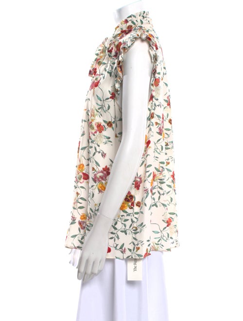 Zimmermann Floral Print Mock Neck Blouse