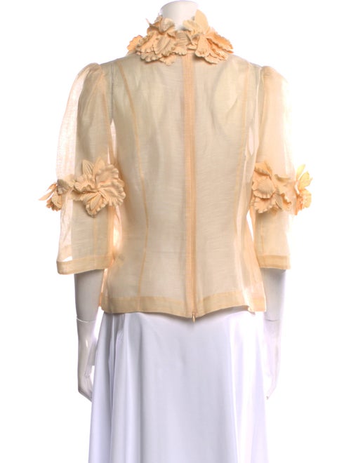 Zimmermann Linen Mock Neck Blouse