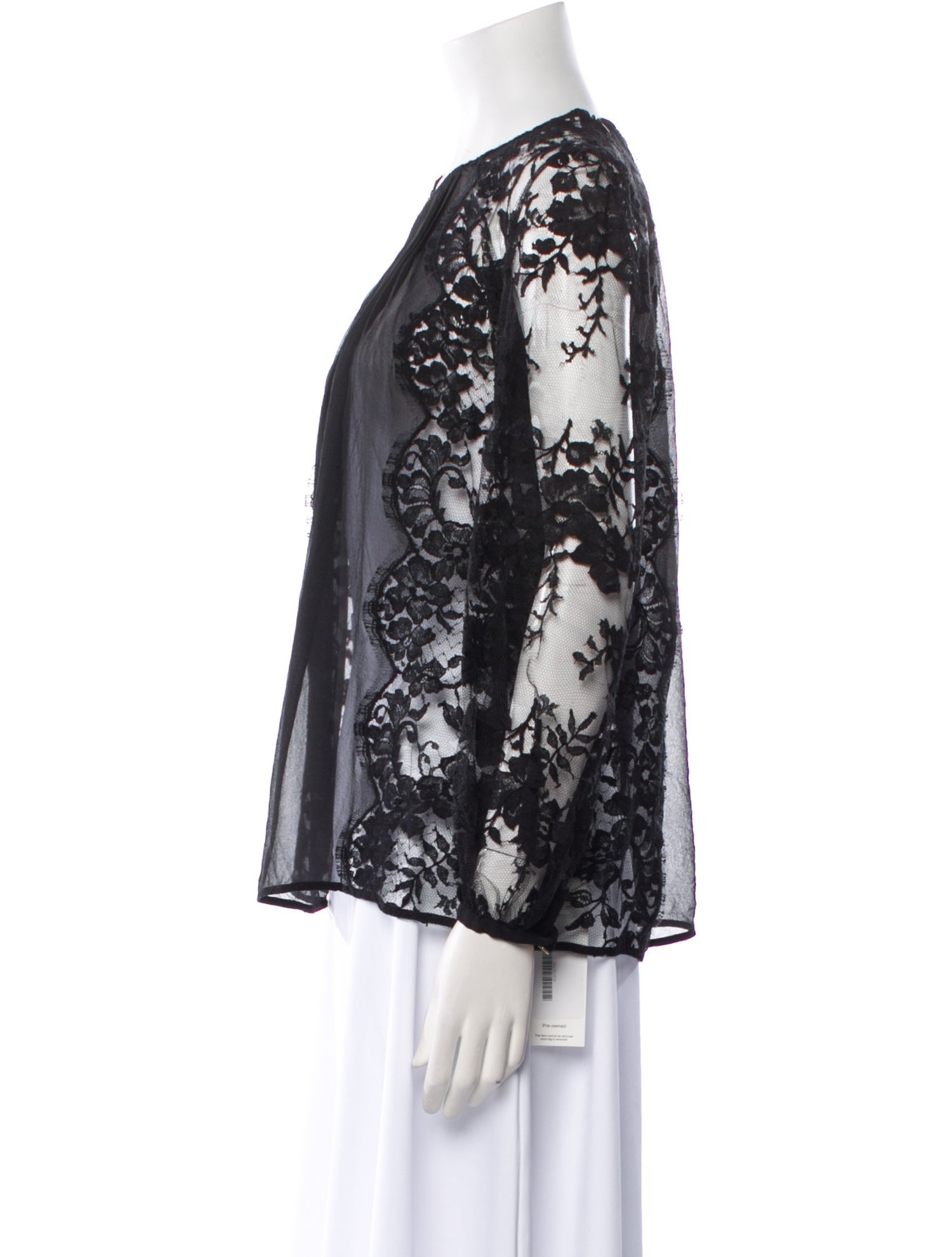 Zimmermann Lace Pattern Crew Neck Blouse