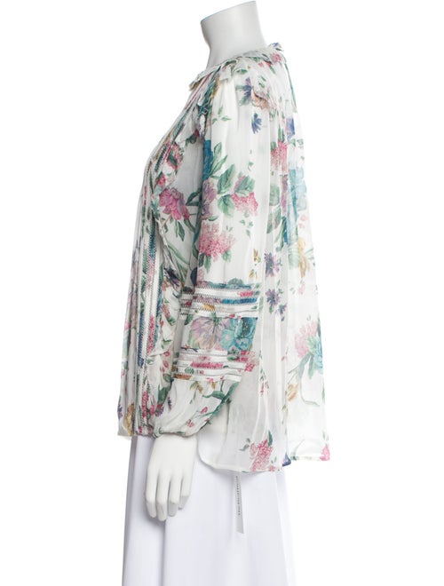 Zimmermann Floral Print Crew Neck Blouse