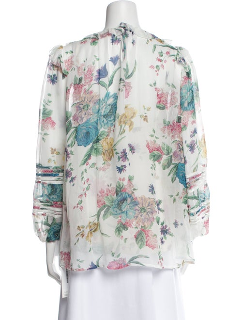 Zimmermann Floral Print Crew Neck Blouse